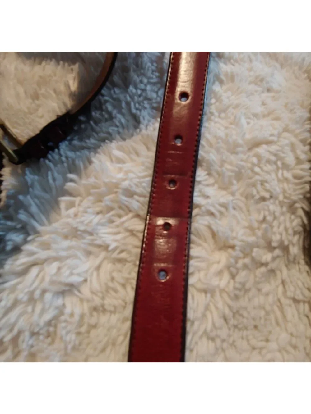 Coach Brown Leather Belt Brass Buckle Classic Preppy Quiet Luxury Designer 34